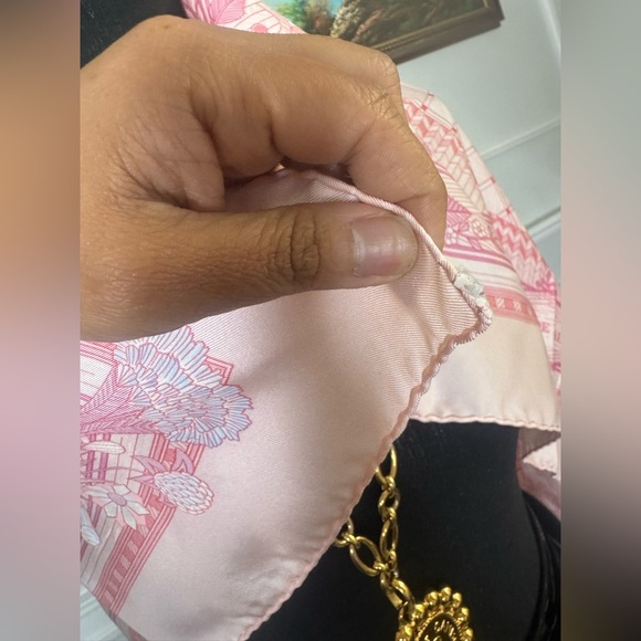 Hermes Carre 90 Jeux De Paille Scarf Pink - Picture 13 of 17